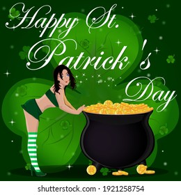 St. Patrick's Day greeting. Vector illustration