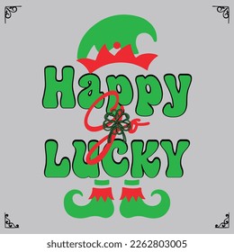 St. Patrick's Day greeting. Vector illustration ,Happy St Patrik's Day - funny irish day lettering in chreckered pattern design for posters, flyers, t-shirts, cards, invitations, stickers, banners etc