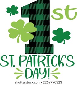 St. Patrick's Day greeting Vector illustration, Saint Patrick holiday quotes SVG design