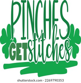 St. Patrick's Day greeting Vector illustration, Saint Patrick holiday quotes SVG design