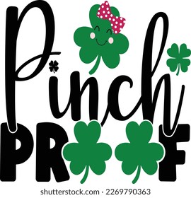 St. Patrick's Day greeting Vector illustration, Saint Patrick holiday quotes SVG design