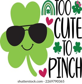 St. Patrick's Day greeting Vector illustration, Saint Patrick holiday quotes SVG design