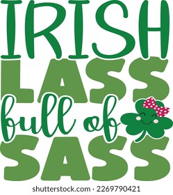 St. Patrick's Day greeting Vector illustration, Saint Patrick holiday quotes SVG design