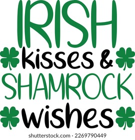 St. Patrick's Day greeting Vector illustration, Saint Patrick holiday quotes SVG design