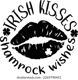 St. Patrick's Day greeting Vector illustration, Saint Patrick holiday quotes SVG design