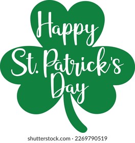 St. Patrick's Day greeting Vector illustration, Saint Patrick holiday quotes SVG design