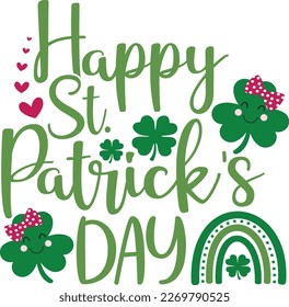 St. Patrick's Day greeting Vector illustration, Saint Patrick holiday quotes SVG design