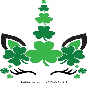 St. Patrick's Day greeting Vector illustration, Saint Patrick holiday quotes SVG Tshirt design