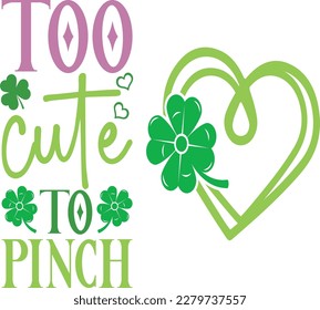 St. Patrick's Day greeting Vector illustration, Lucky Saint Patrick holiday quotes bundle SVG design