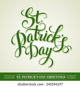 St. Patrick's Day greeting. Vector illustration