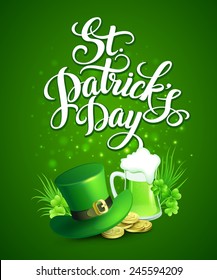 St. Patrick's Day greeting. Vector illustration