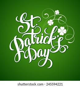 St. Patrick's Day greeting. Vector illustration