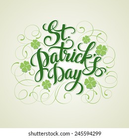 St. Patrick's Day greeting. Vector illustration