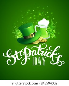 St. Patrick's Day greeting. Vector illustration