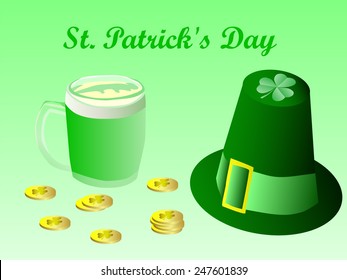St. Patrick's Day greeting. Vector illustration