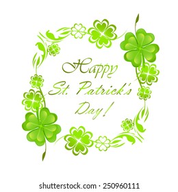 St. Patrick's Day greeting. Vector illustration