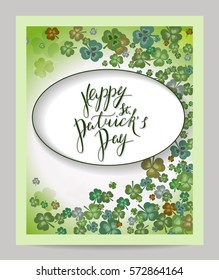 St. Patrick's Day greeting. Vector illustration