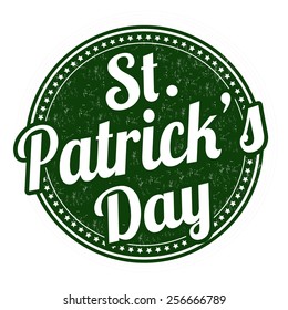 St. Patrick's Day grunge rubber stamp on white background, vector illustration