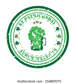 St Patrick's Day grunge seal. vector