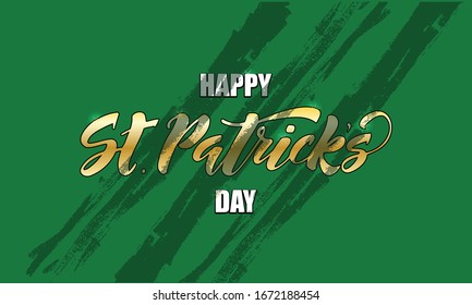 Cartas dibujadas a mano por San Patricio. Diseño para afiches, cartas, banner. Ilustración vectorial. 