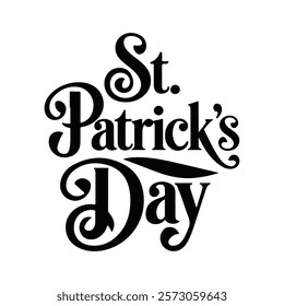 St. Patrick's Day hand drawn lettering design vector illustration