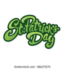 St. Patrick's Day handgezeichnete Zeichengestaltung Vektorgrafik. Perfekt für Werbung, Poster, Ankündigung, Einladung, Party, Grußkarte, Bar, Restaurant, Menü. Alles Gute zum Saint Patrick.