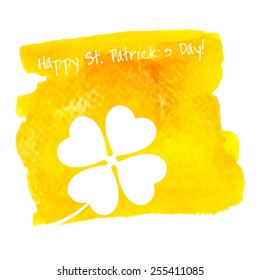 St. Patrick's Day Hand Made Watercolor Background or Card.