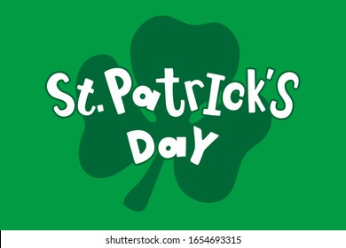 St. Patrick's Day, hand written vector lettering
