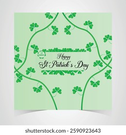 St Patrick's Day happy Irish holiday vector illustration. Saint Patrick's Day, vector web banner design. Happy Saint Patrick's day banner.