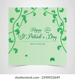 St Patrick's Day happy Irish holiday vector illustration. Saint Patrick's Day, vector web banner design. Happy Saint Patrick's day banner.