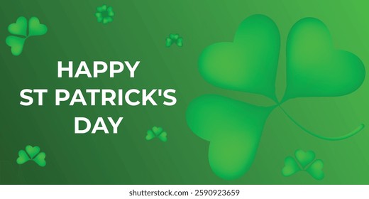 St Patrick's Day happy Irish holiday vector illustration. Saint Patrick's Day, vector web banner design. Happy Saint Patrick's day banner.