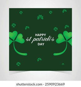 St Patrick's Day happy Irish holiday vector illustration. Saint Patrick's Day, vector web banner design. Happy Saint Patrick's day banner.