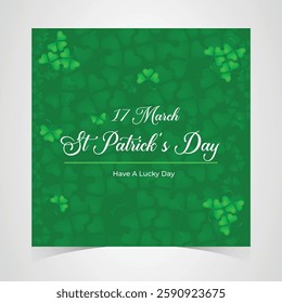 St Patrick's Day happy Irish holiday vector illustration. Saint Patrick's Day, vector web banner design. Happy Saint Patrick's day banner.