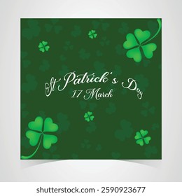 St Patrick's Day happy Irish holiday vector illustration. Saint Patrick's Day, vector web banner design. Happy Saint Patrick's day banner.