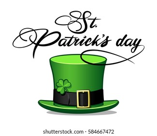 St. Patrick's Day hat calligraphy