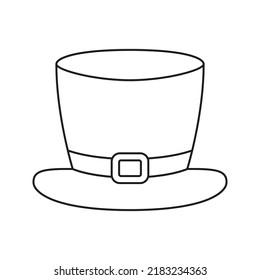 St. Patrick's Day hat isolated on white background. Vector illustration