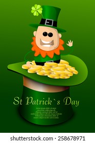 St. Patricks Day hat with leprechaun