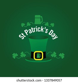 St Patrick's Day Hat (Use for stickers, t-shirt typography,logos and design elements) - Vektor