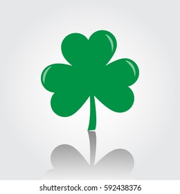 St patricks day with heart shamrock icon vector illustration.