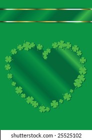 St. Patrick's Day Heart Shape Border Background