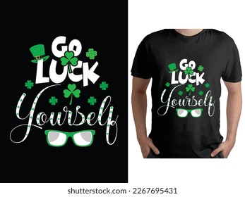 St. Patrick's day. here for the shenanigans. t-shirt design