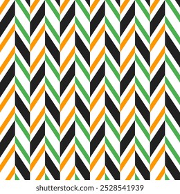 St. Patrick's day herringbone pattern. Herringbone vector pattern. Seamless geometric pattern for clothing, wrapping paper, backdrop, background, gift card.