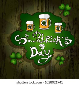 St. Patricks Day  holiday background. Vector illustration. Patricks day.Saint Patrick.