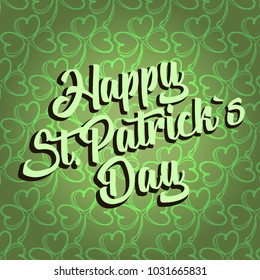 St. Patricks Day holiday background. Vector illustration. Patricks day.Saint Patrick.