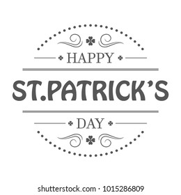 St. Patricks Day Holiday Badge Design. 