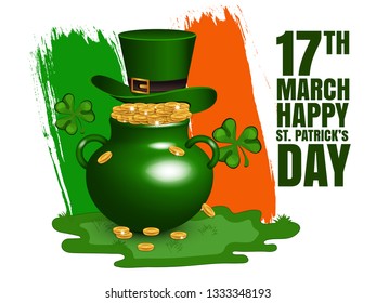 St. Patricks Day holiday badge design. Vector illustration EPS10 - Vector