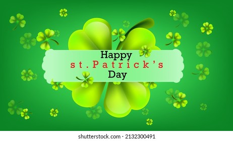 St Patrick's day holiday celebration greeting card, web banner,  poster design concept. Vector illustration Design.  