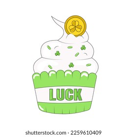 St Patricks Day Holiday Treat Lucky Cupcake Gold Coin