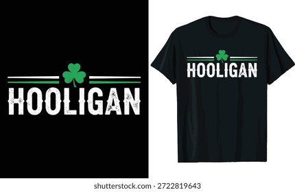 St. Patrick's Day Hooligan Typography Diseño de camiseta