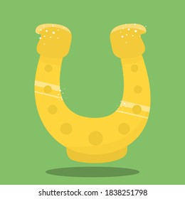 st patricks day horse shoe design vector illustration